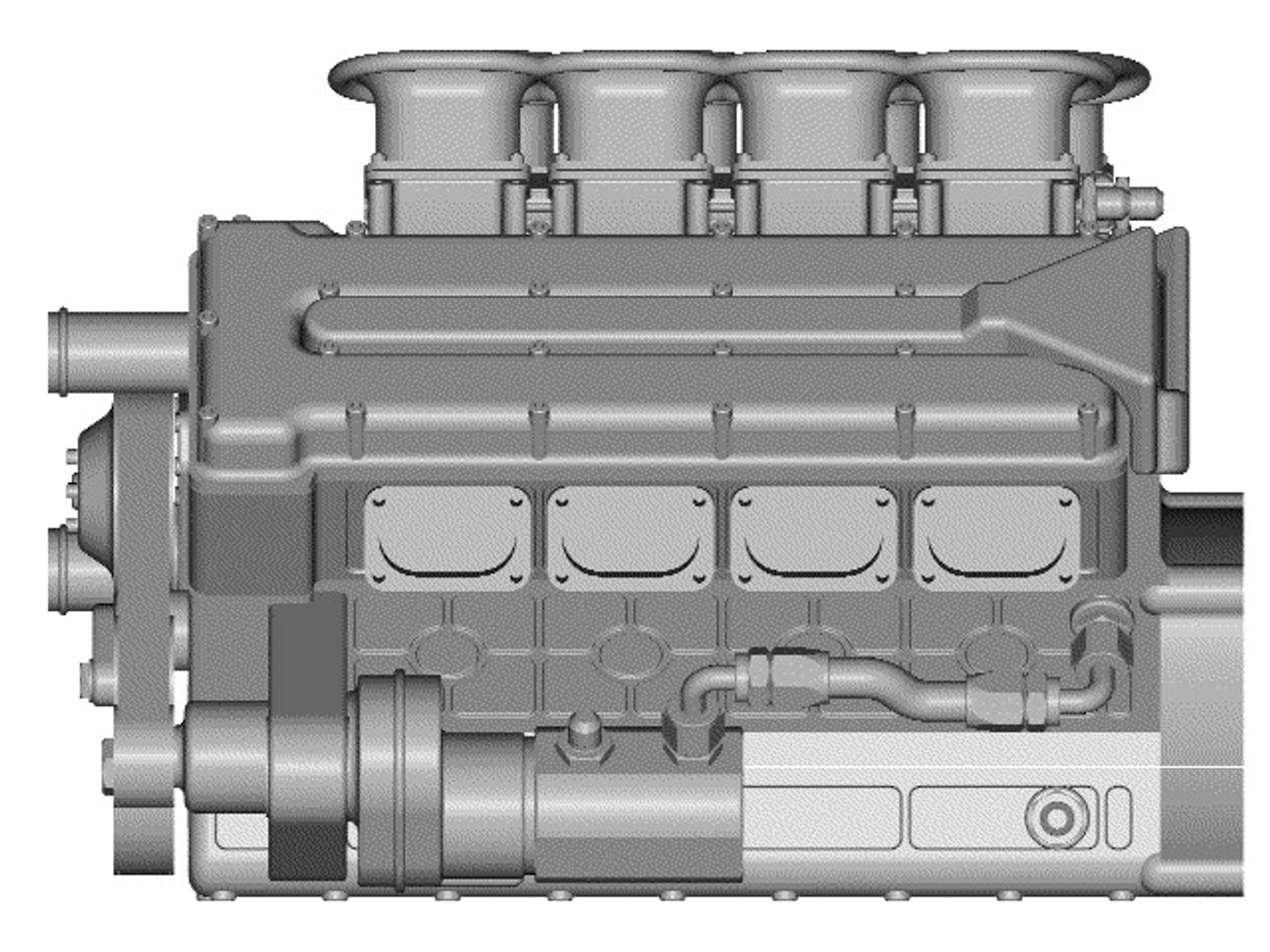 3d V8 Engine Model