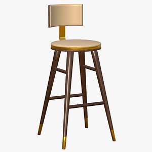 Stool Chair Luxury Modern 3D model