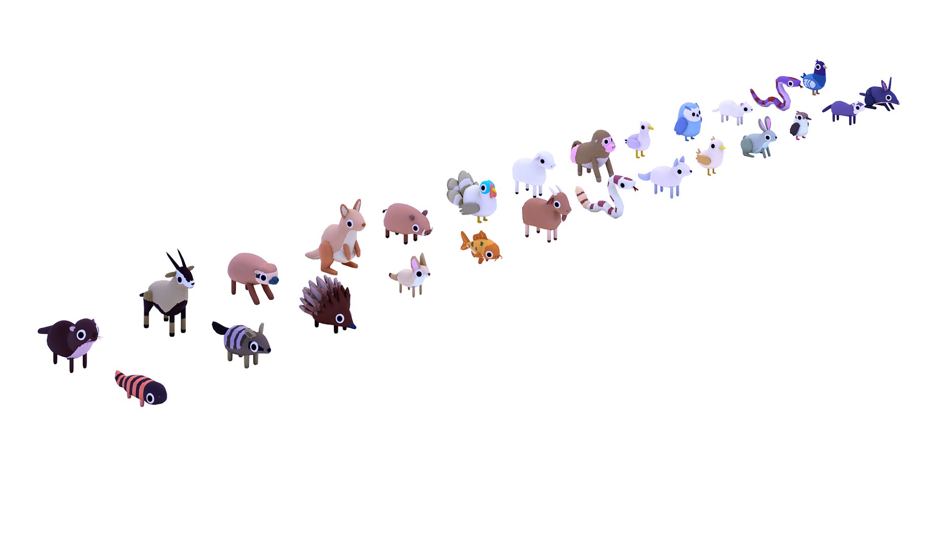 Low Poly Cartoon Animals Pack 3D - TurboSquid 2396339