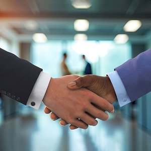 Realistic Business Handshake Prop Two Tones