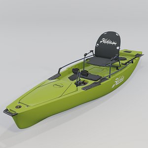 Kayak for fishing Hobie Mirage Pro Angler 14 with 360 Green 3D model