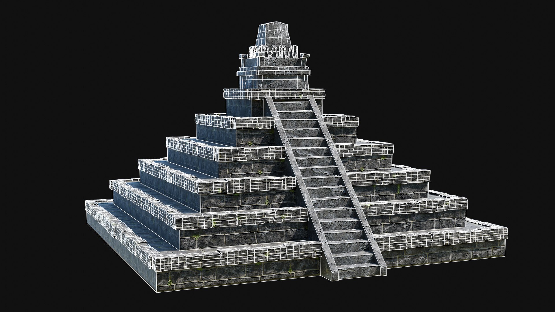 3D CELTIC ANCIENT PYRAMID PYRAMIDS TEMPLE RUINS RUINED COLLECTION ...
