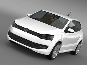 volkswagen polo bluemotion 2010-2013 3d 3ds