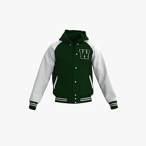 Male raglan varsity jacket