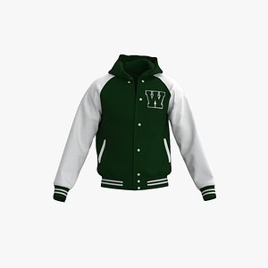 Male raglan varsity jacket