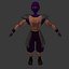 3D ninja gladiator model