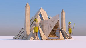 egyptian pyramids 3D model