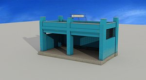passanger pavilion 3d max
