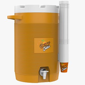 Drinks Cooler With Cup Dispenser 3D