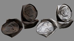 Crushed Food Can 07 3D model