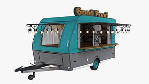 3D model food truck vehicle