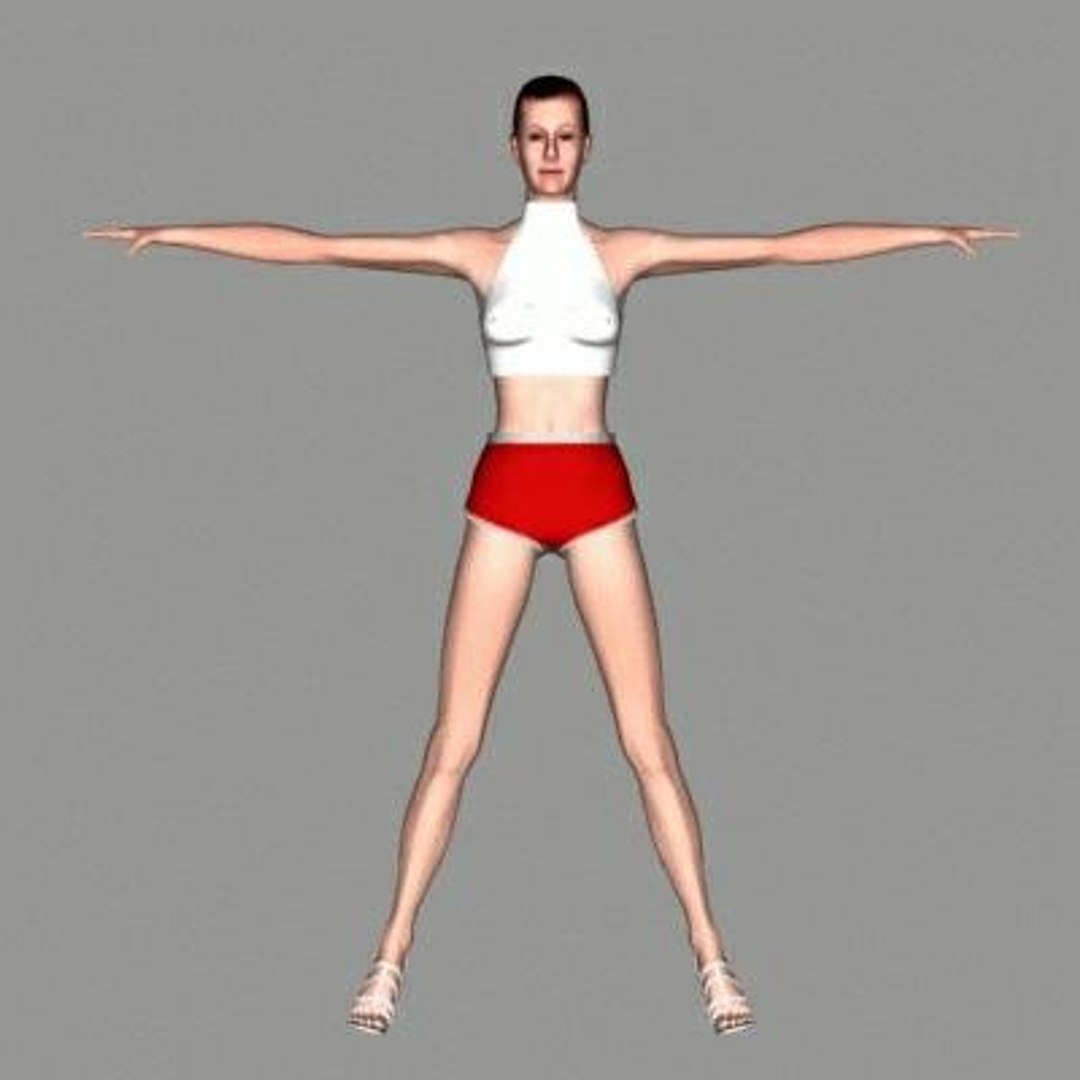 3d character human female model