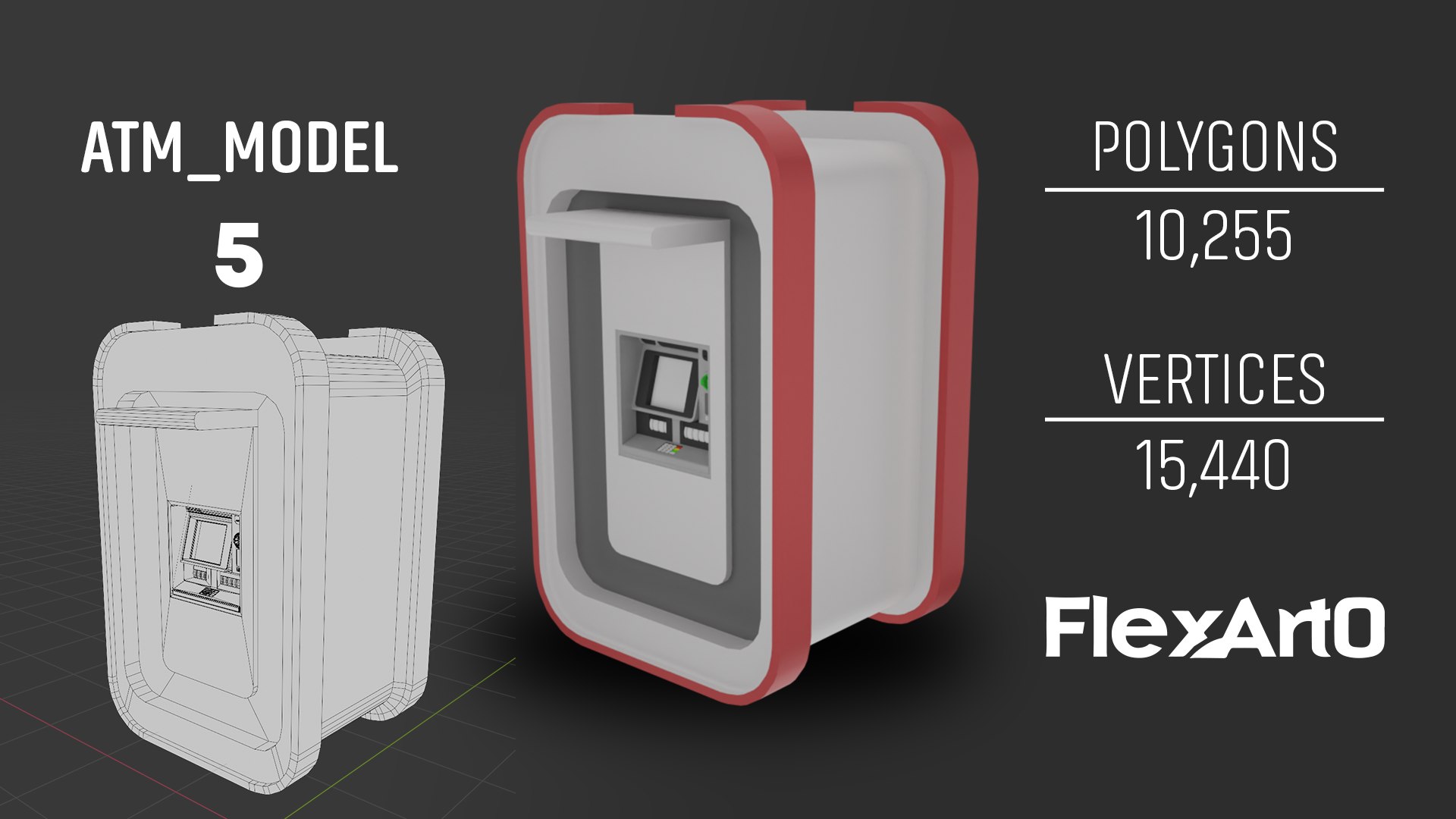 ATM Machine Version 5 3D Model - TurboSquid 2227398