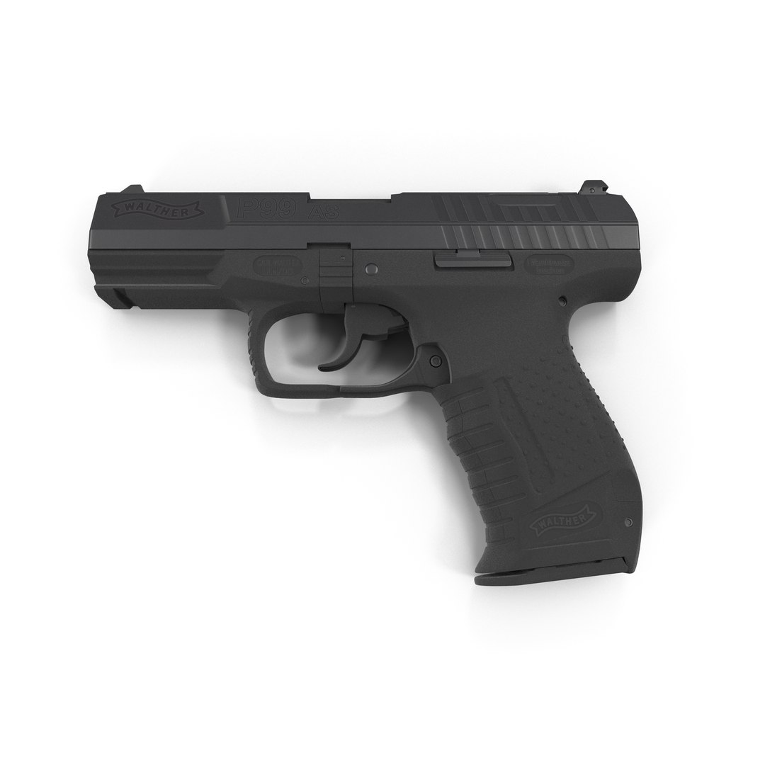 Walther P99 ブラック モデルガン Walther P99 AS 9mm Luger 4in Black Pistol - 15+1 Rounds
