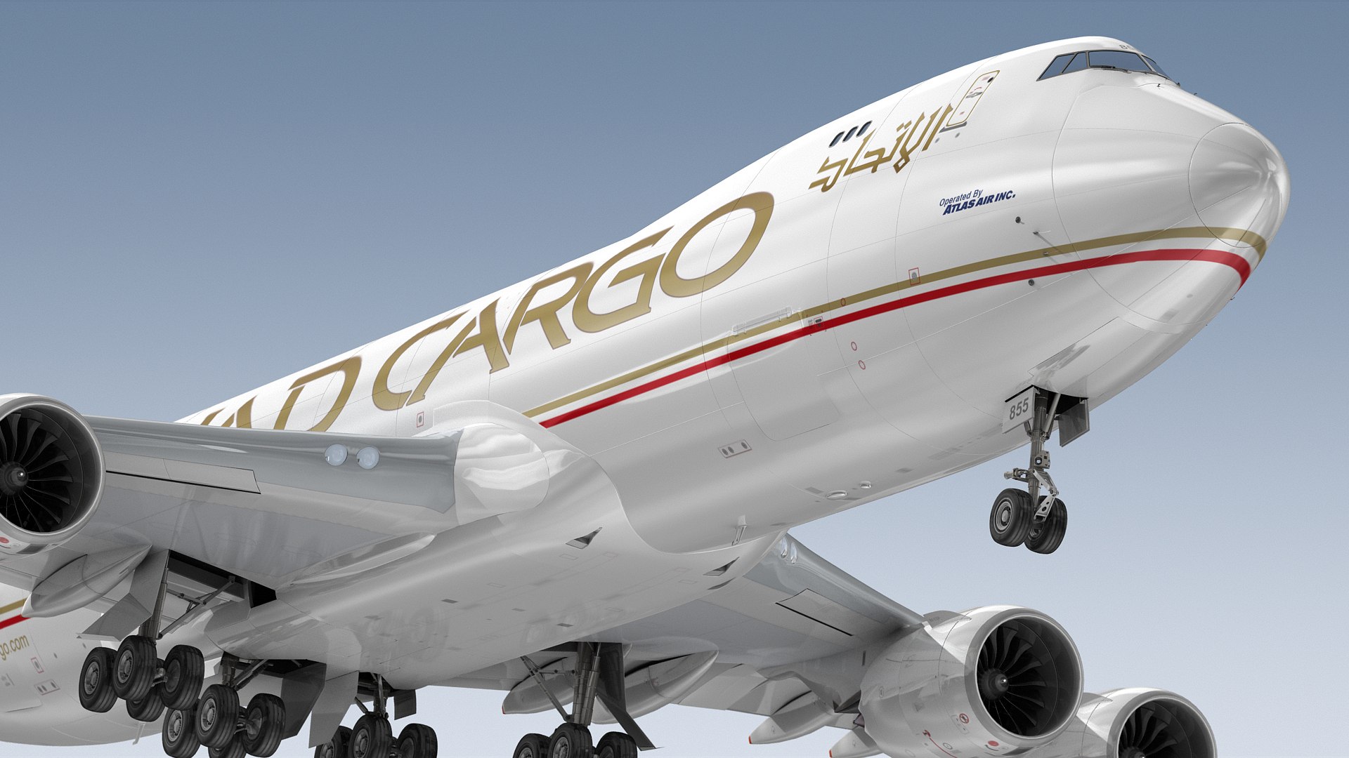 3D Boeing 747-8F Etihad Airways Cargo Model - TurboSquid 2158848