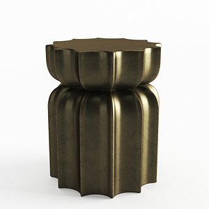 Antique Bronze Side Table Star