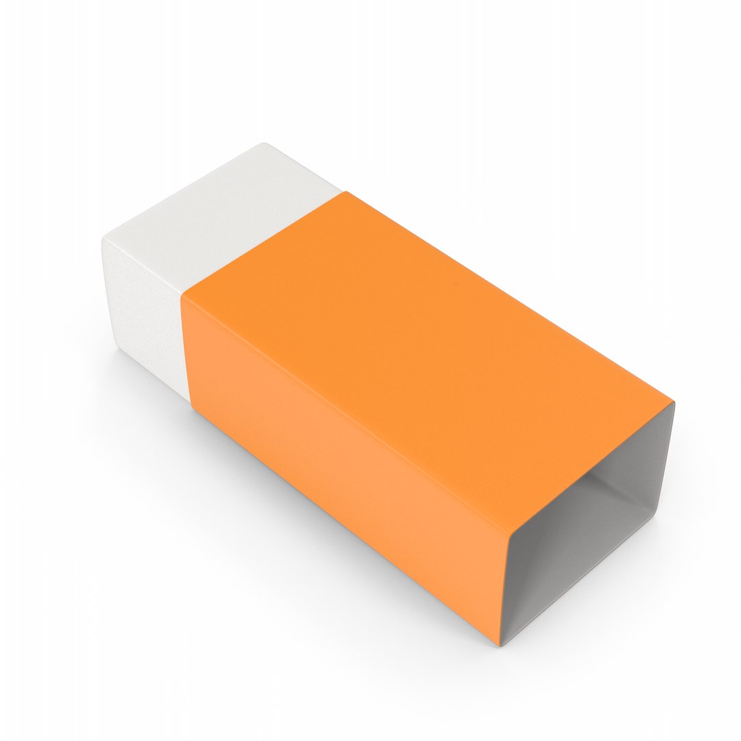 Eraser Orange 3D Model TurboSquid 2179272