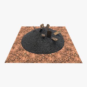 3D Medieval Coal Stack 01