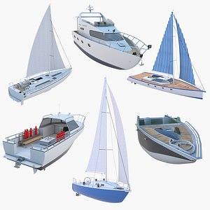 6 Ships Collection 3D model