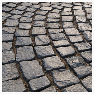 Material of radial paving slabs 01 3D model