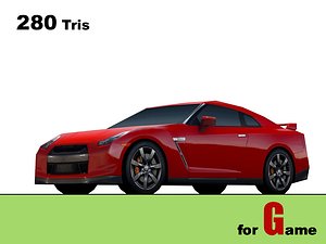 nissan gt-r lowpoly