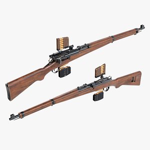Swiss K31 bolt-action rifle 3D