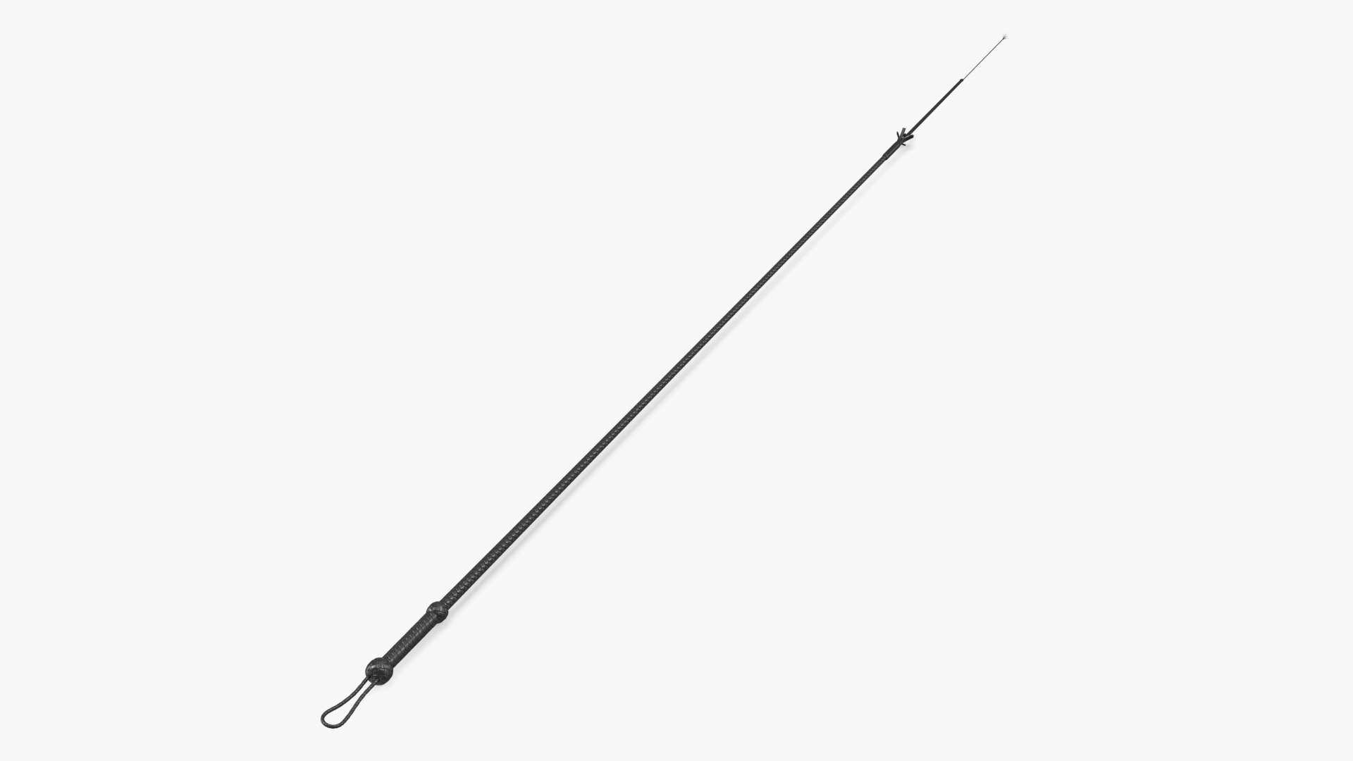 Black Cowboy Whip 3D model preview