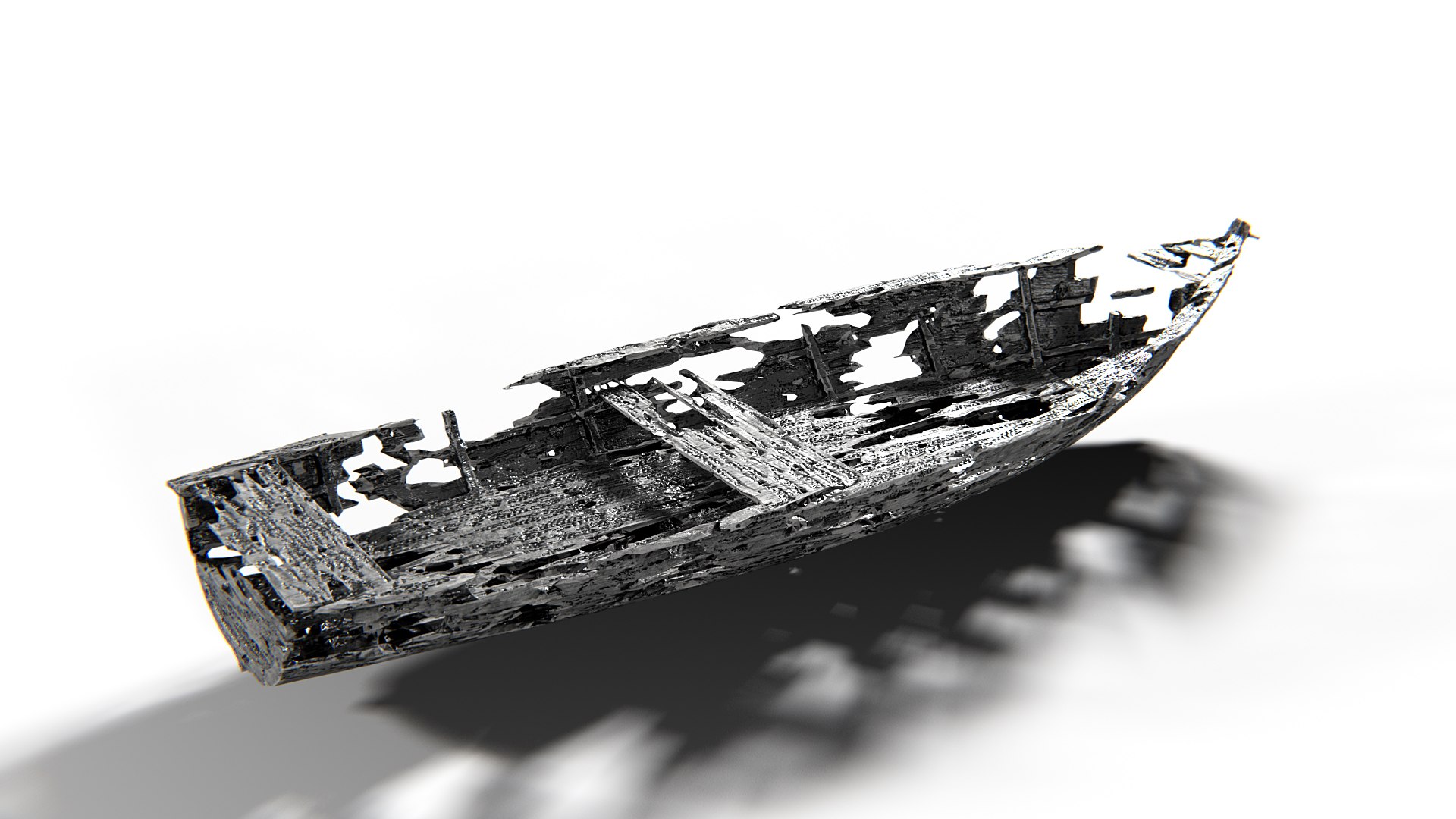 3D Wooden Broken Boat PBR - TurboSquid 2365382