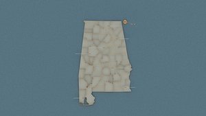 albama flag 3D model