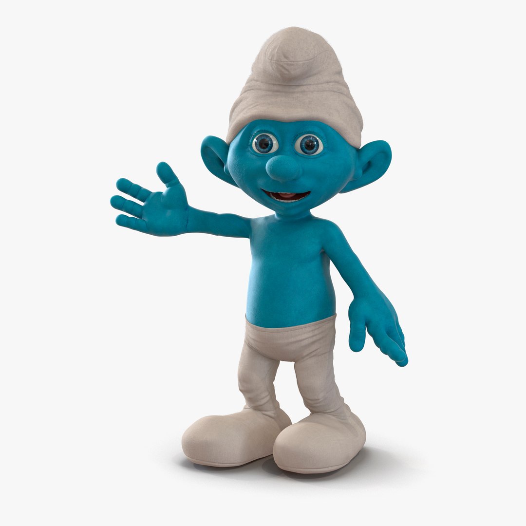 Smurf Pose 3 with Fur 3D Model 3D model preview