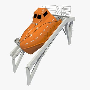 Free Fall Lifeboat 3D model