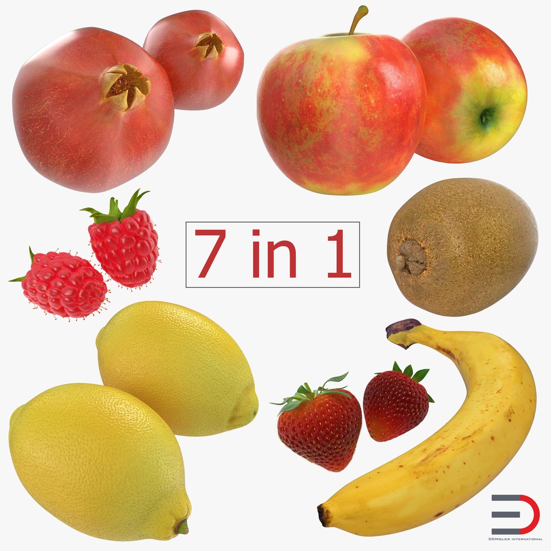 Fruits 3D Models Collection 2 3D model preview