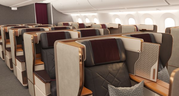 modelo 3d Noche de cabina VIP interior del Boeing B787 modelo 3d ...