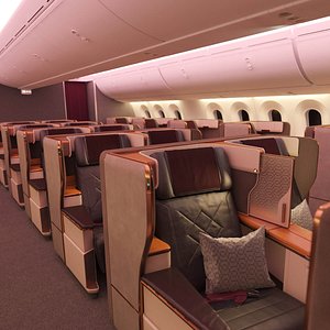 3D Boeing B787 Interior VIP Cabin Night