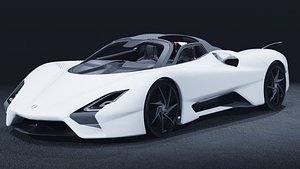 2019 SSC Tuatara 3D Model  American Speed Record Breaker 3D model