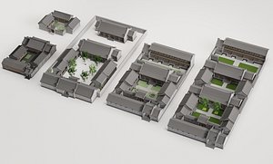 3D China Siheyuan Traditional Chinese Ancient Buildings Ancient Chinese Architecture