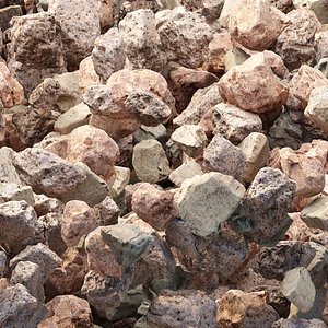 3D Scanned Stone Rubble Debris Collection Vol 03 3D model
