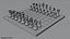 3D model Chess set  chess clock with table and chair