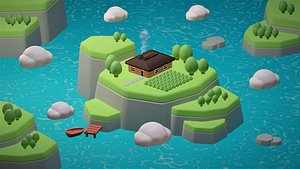 3D Lonely warm house model