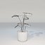 Monstera House Palnt Low Poly
