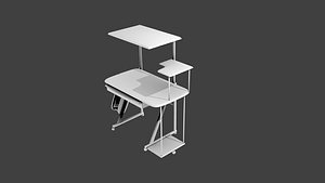 computer desk 3d 3ds
