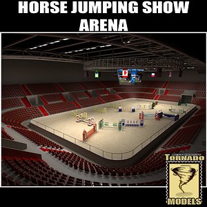 3dsmax horse jumping arena