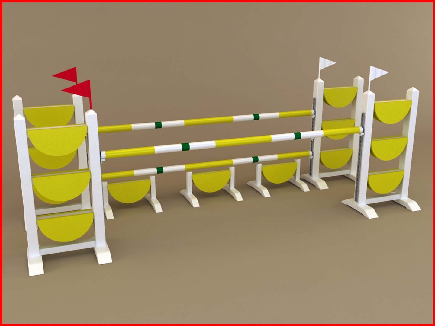 3dsmax horse jumping arena