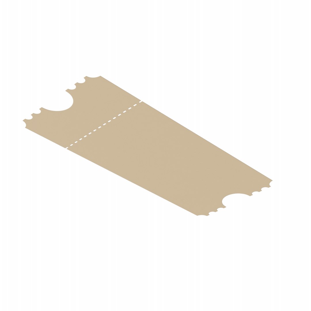 Beige Ticket 3D model - TurboSquid 2170936