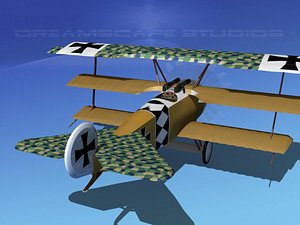 dxf triplanes fokker dr-1 fighter