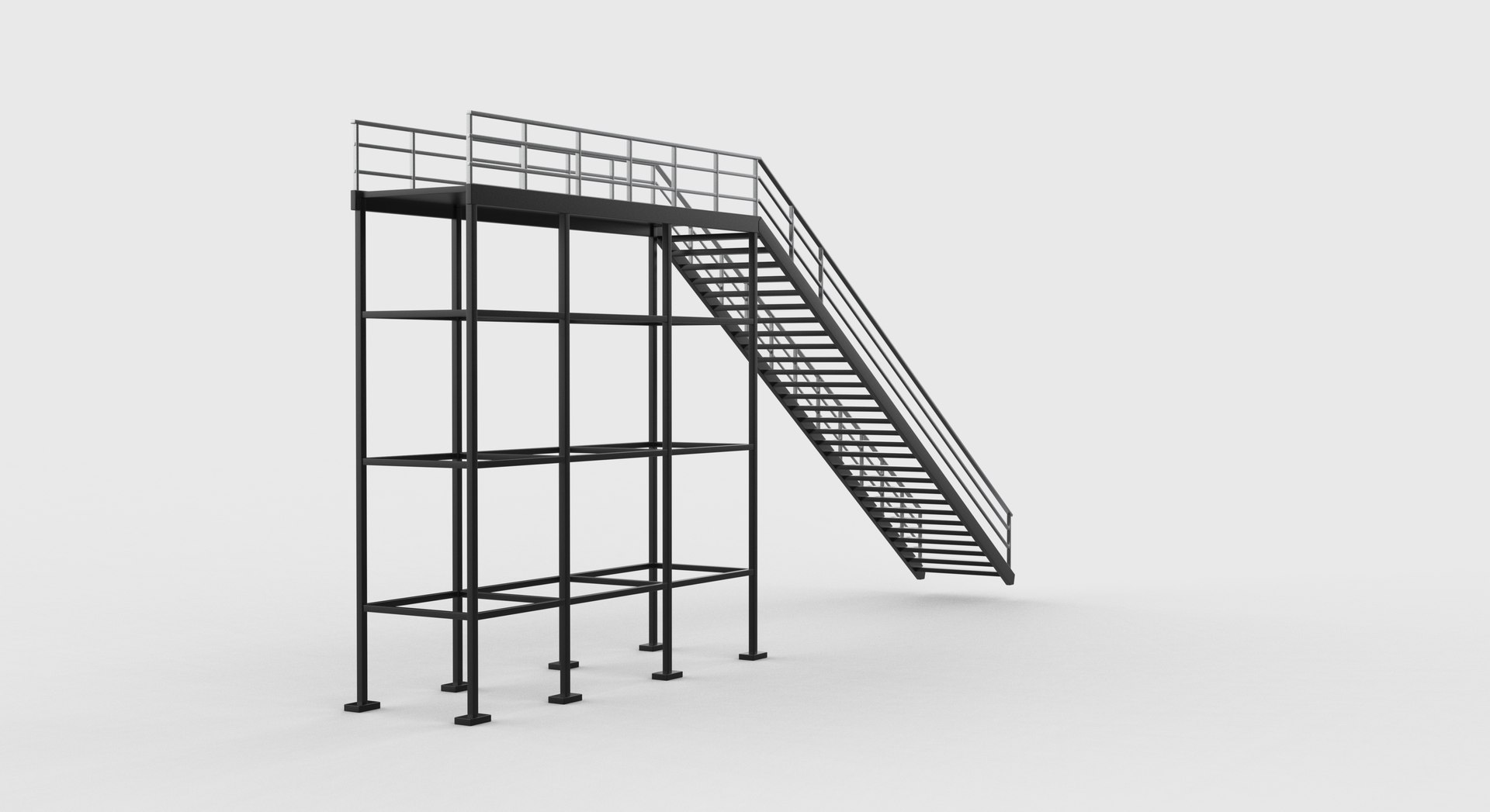 Industrial Stairs Modular 03 3D Model 3D - TurboSquid 2518572
