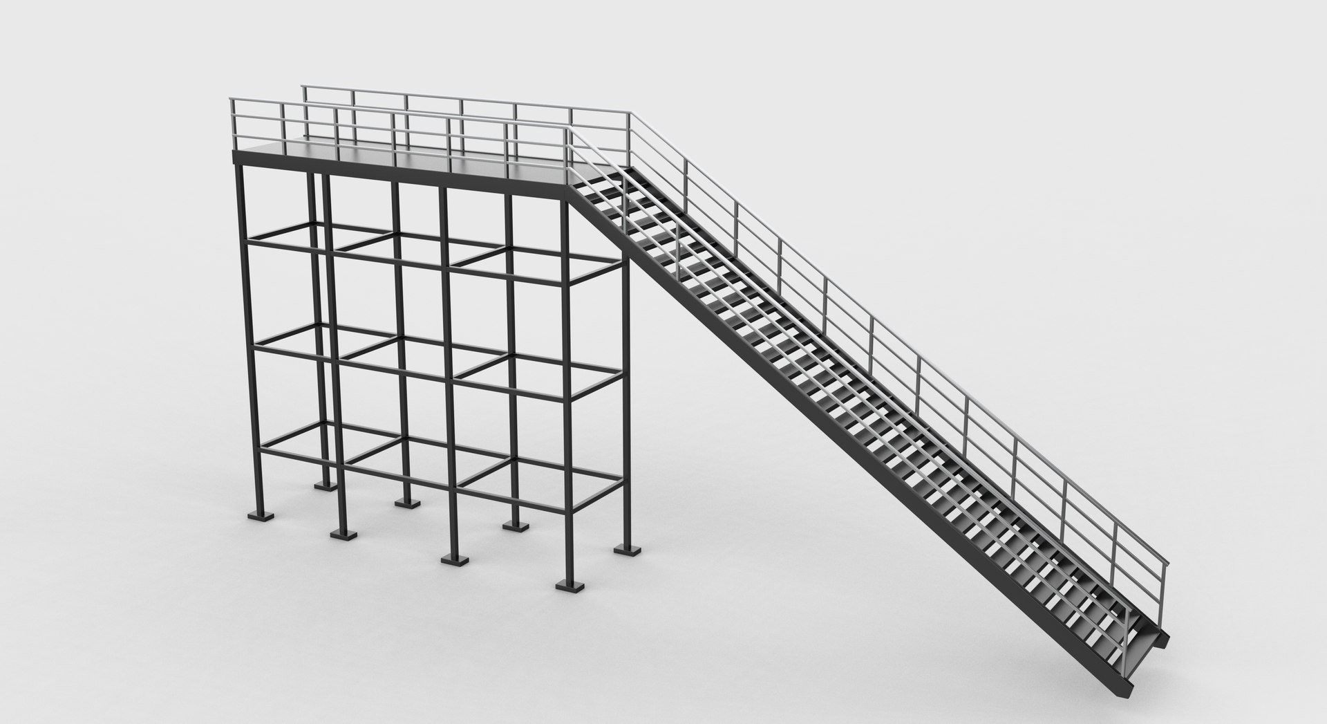Industrial Stairs Modular 03 3D Model 3D - TurboSquid 2518572
