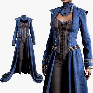 3D Gothic Victorian Female Outfit