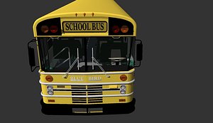 bluebird american school bus 3d 3ds
