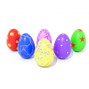 Easter Eggs Type-1 Low-poly Pbr